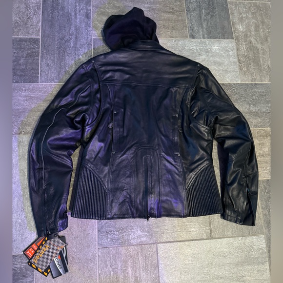 Women’s Leather Biker Jacket - Picture 2 of 9